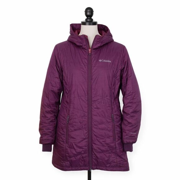 Columbia Jackets & Blazers - Columbia Omni-Heat Purple Lightweight Jacket Women’s M Hooded Insulated Coat